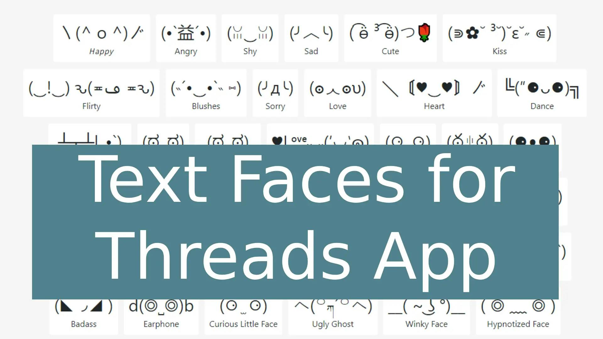 Text Faces threads App